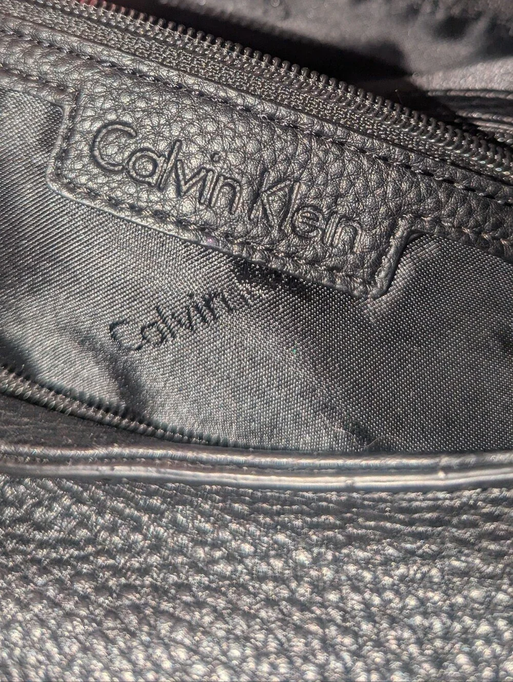 Calvin Klein Samira Black Leather Hobo Bag with Red Floral Embroidery NWT